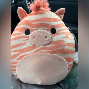 Josue squishmallow 11in peach and white zebra